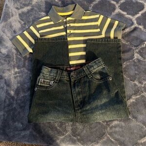 Chams premium jeans and Arizona shirt size 3T